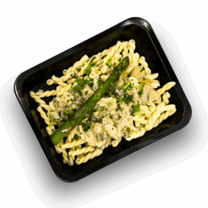 Gemelli z kurczakiem i szparagami