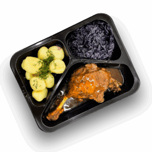 Kacze udo w sosie winno-żurawinowym