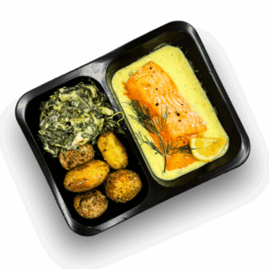 Łosoś pieczony w sosie cytrynowym z miętą