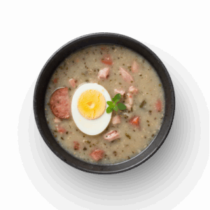 Żurek z kiełbasą i jajkiem